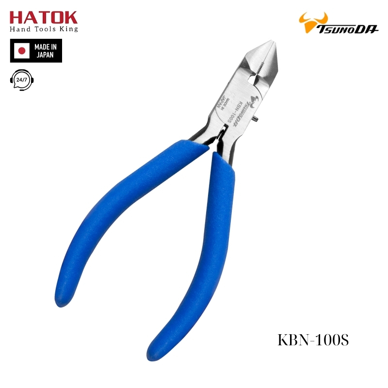 Kìm xiết và cắt dây rút nhựa 125mm Tsunoda KBN-100S Nhật Bản