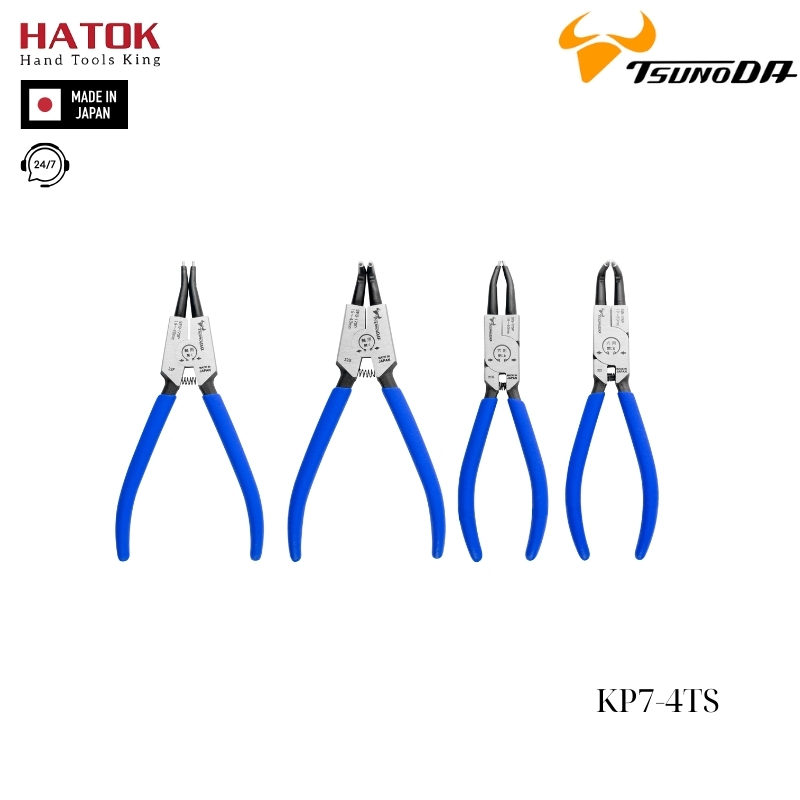 Bộ 4 cây kìm phe 7 inch Tsunoda KP7-4TS Nhật Bản