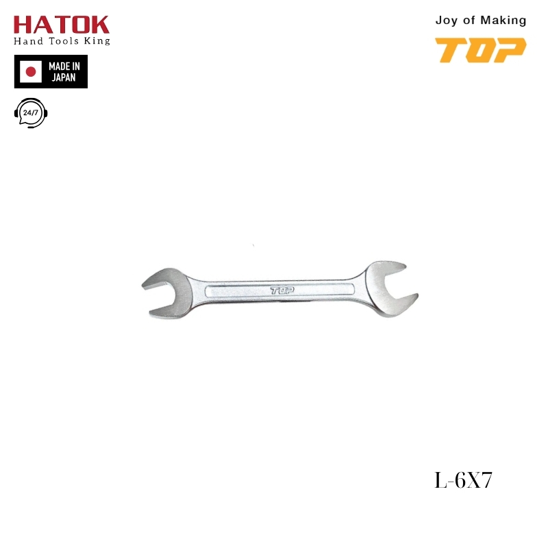 Cờ lê 2 đầu miệng TOP KOGYO L-6X7 Nhật Bản