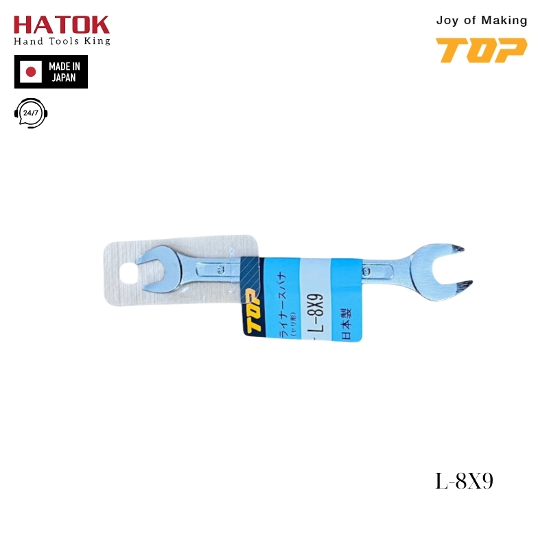 Cờ lê 2 đầu miệng TOP KOGYO L-8X9 Nhật Bản