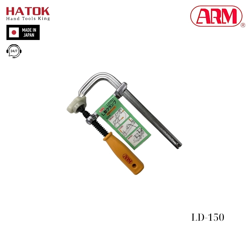 Vam kẹp chữ L kiểu tay vặn ARM LD-150 Nhật Bản