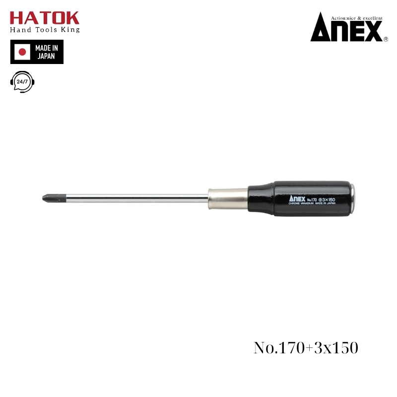 Tô vít đóng 4 cạnh Anex No.170+3x150 Nhật Bản