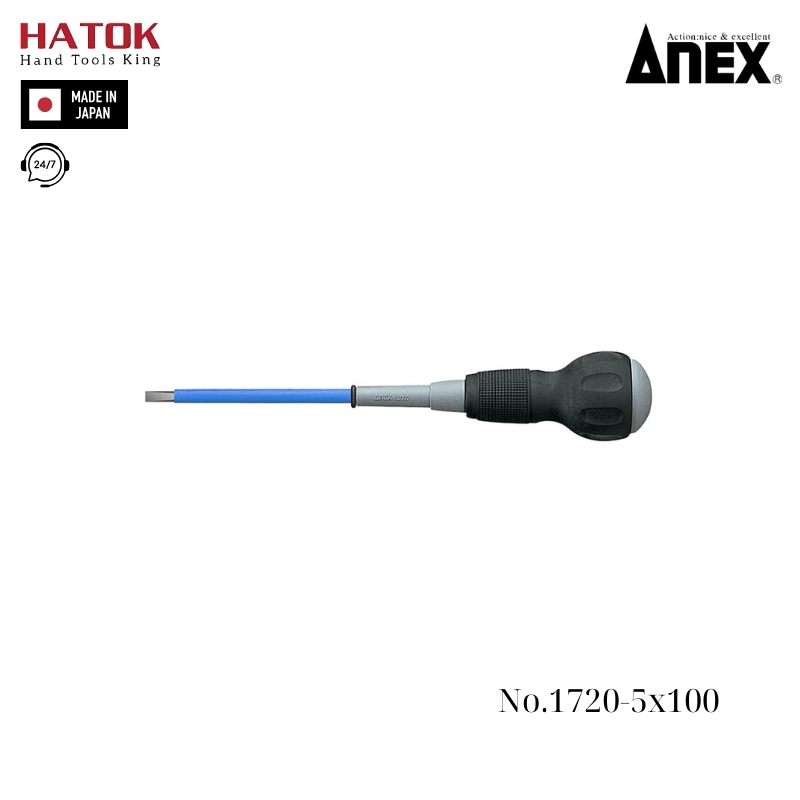 Tô vít cách điện Anex No.1720-5x100 Nhật Bản