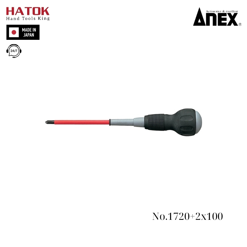 Tô vít cách điện Anex No.1720+2x100 Nhật Bản