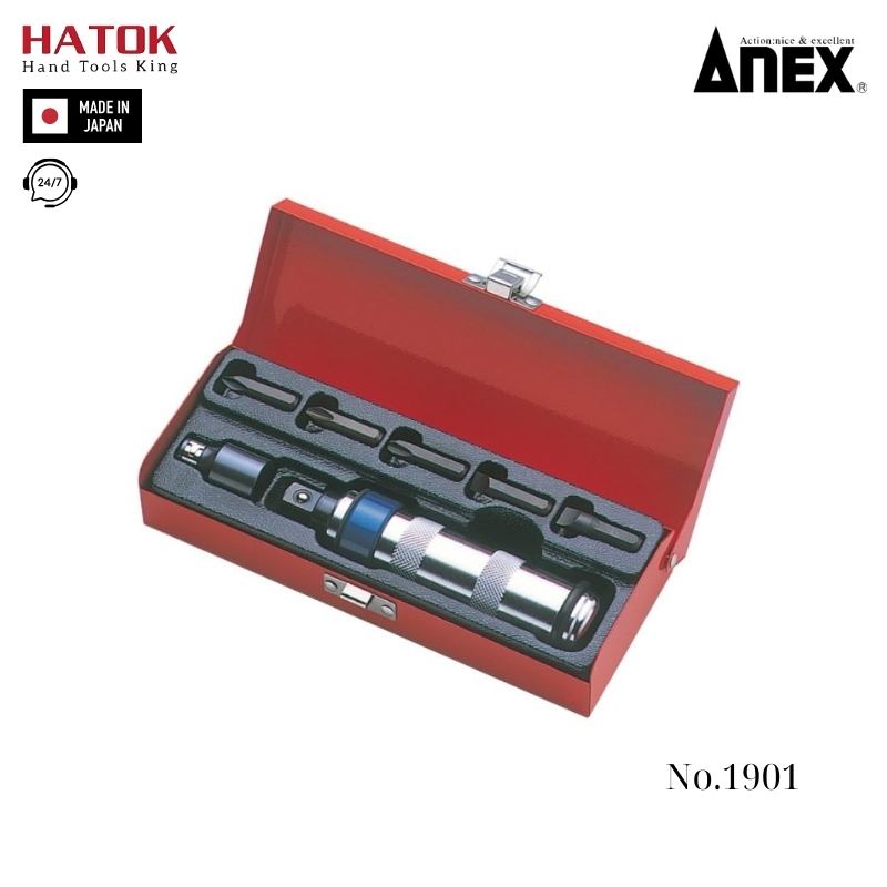 Bộ tô vít đóng đầu 1/2" Anex No.1901 Nhật Bản