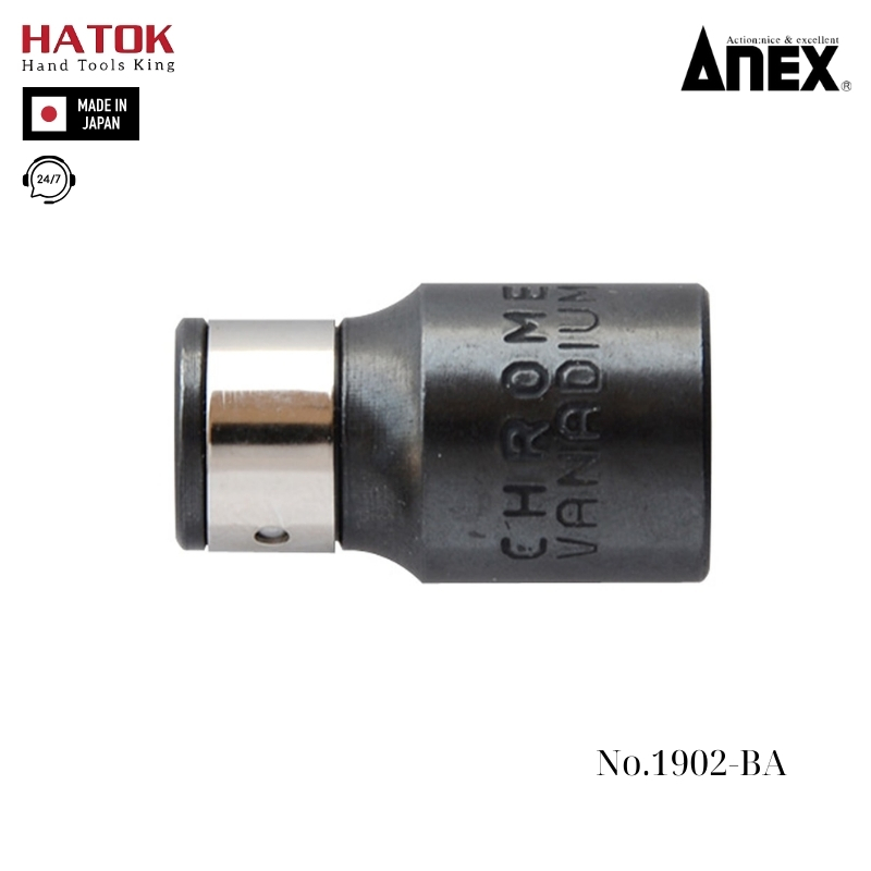 Đầu chuyển 3/8 sang mũi vít 8mm Anex No.1902-BA Nhật Bản