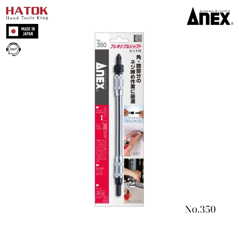 Mũi vít bắt góc hẹp Anex No.350 Nhật Bản