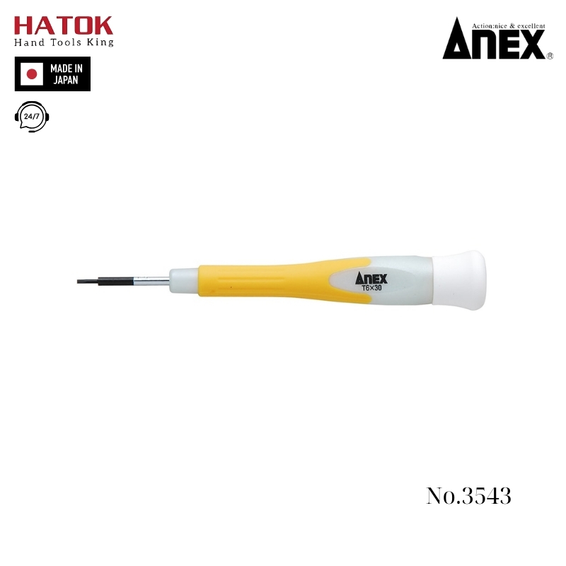 Tô vít hoa thị mini Anex No.3543 T6x30 Nhật Bản
