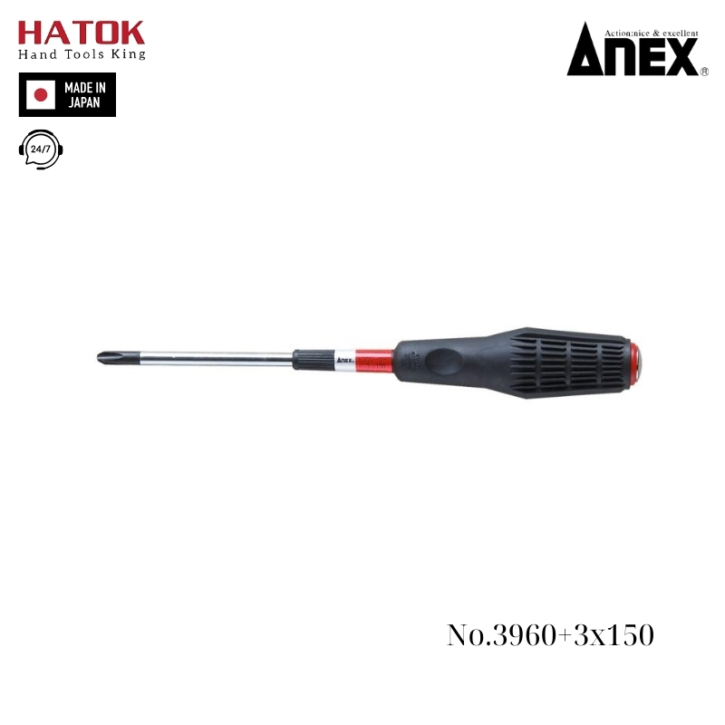 Tô vít đóng cán đàn hồi có từ tính Anex No.3960+3x150 Nhật Bản