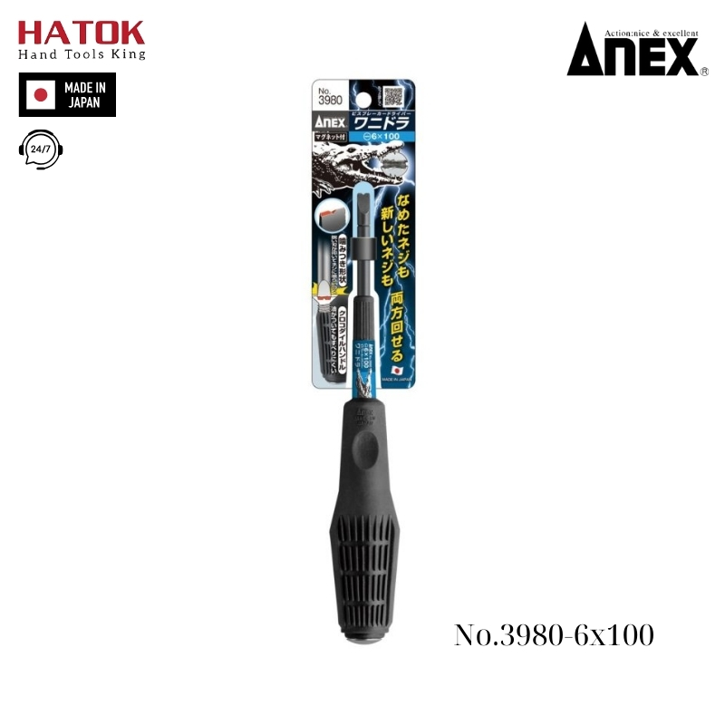 Tô vít đóng cán đàn hồi Anex No.3980-6x100 Nhật Bản