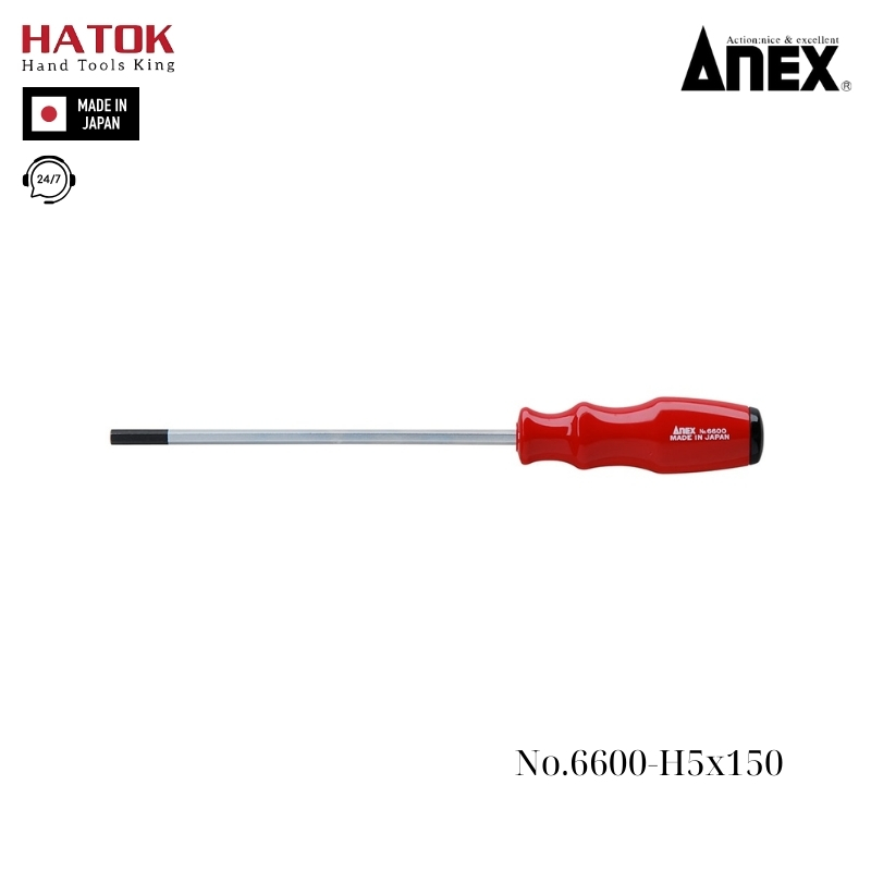 Tô vít lục giác Anex No.6600-H5x150 Nhật Bản