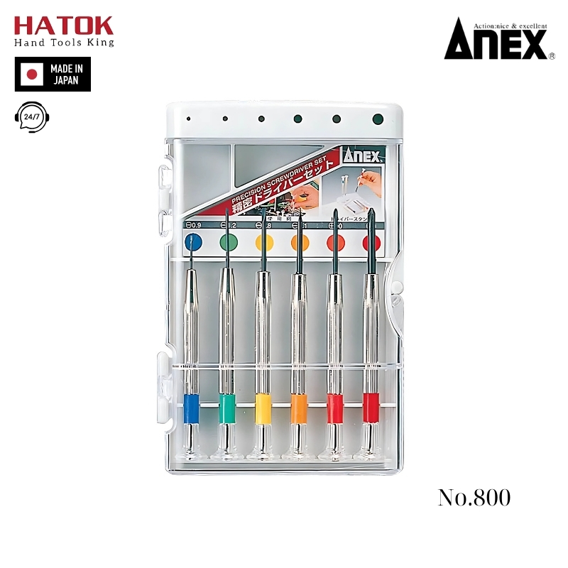 Bộ tô vít sửa chữa điện tử Anex No.800 Nhật Bản