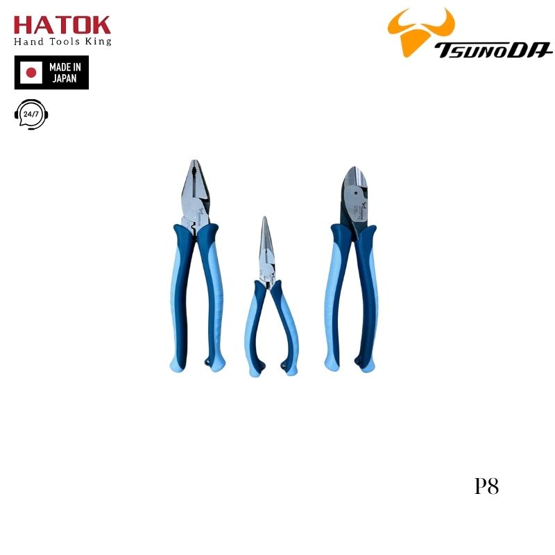 Bộ 3 cây kìm tác động mạnh Tsunoda P8 Nhật Bản