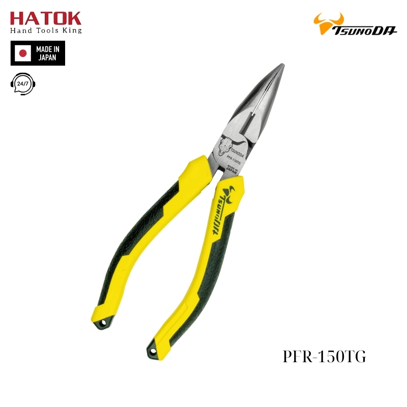 Kìm nhọn đầu cong cán đúc Tsunoda PFR-150TG Nhật Bản