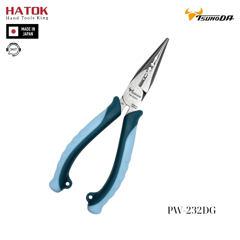 Kìm nhọn đa năng tác động mạnh Tsunoda PW-232DG Nhật Bản