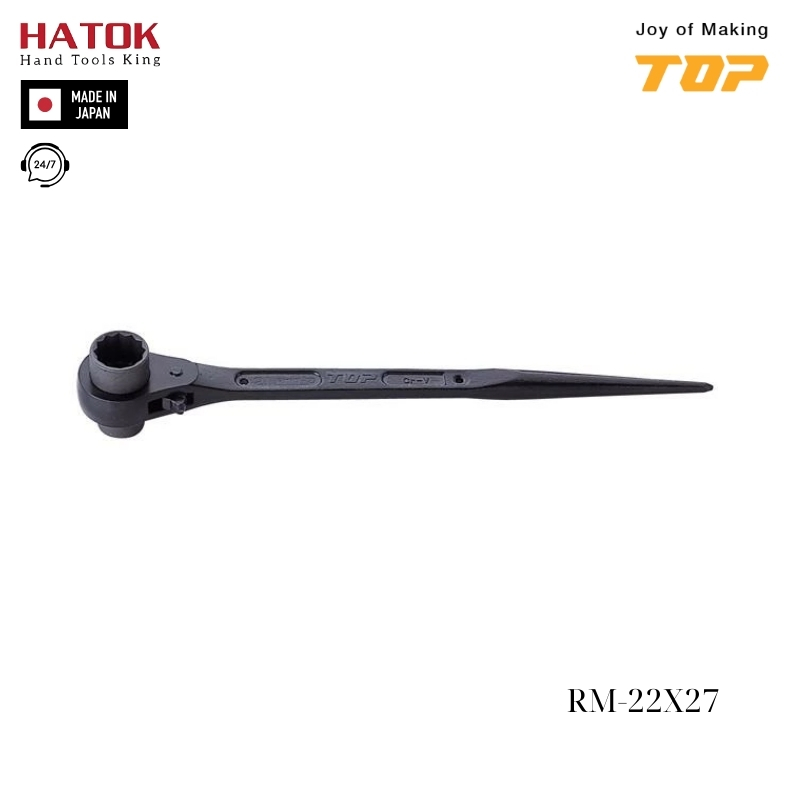 Cờ lê 2 đầu tuýp đuôi chuột TOP KOGYO RM-22X27 Nhật Bản