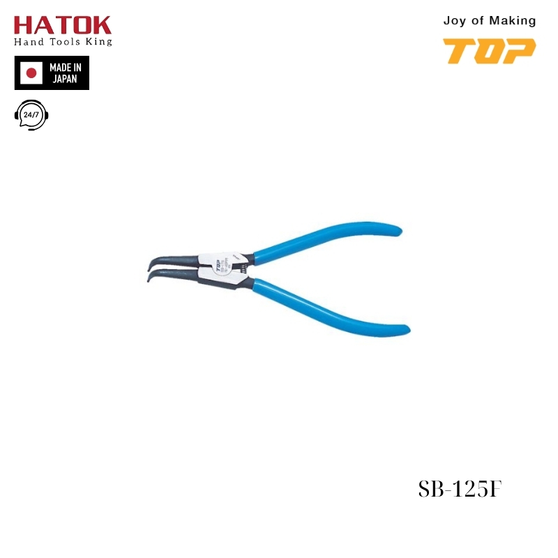 Kìm mở phe mũi cong TOP KOGYO SB-125F Nhật Bản