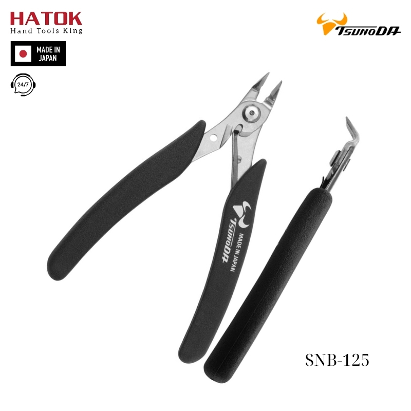 Kìm cắt không gỉ mũi cong 5 inch Tsunoda SNB-125 Nhật Bản