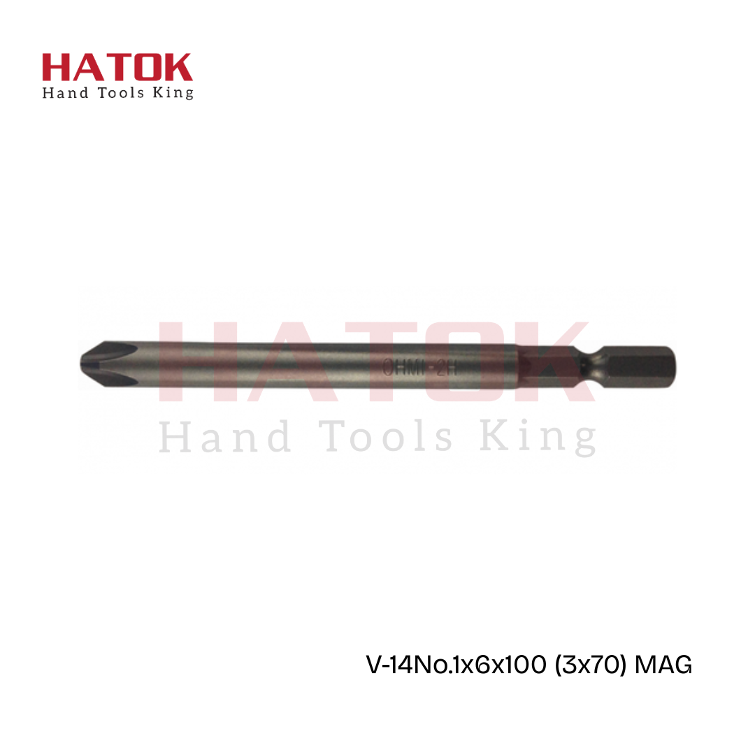 Đầu vặn ốc vít  OHMI V-14No.1x6x100 (3x70) MAG