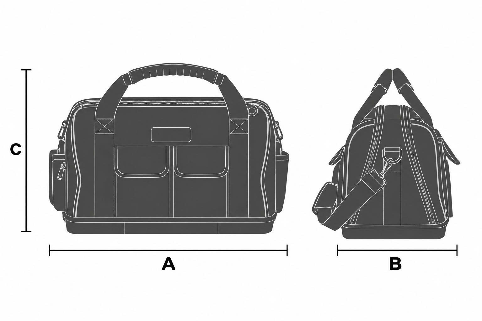 Túi đựng dụng cụ GT Line GRIP DOUBLE BAG thiết kế hai ngăn