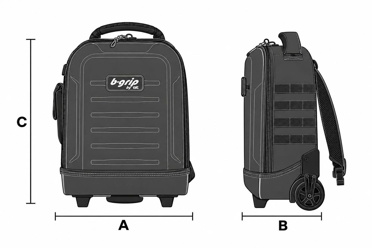 Ba lô đựng dụng cụ GT Line GRIP TROLLEY có bánh xe