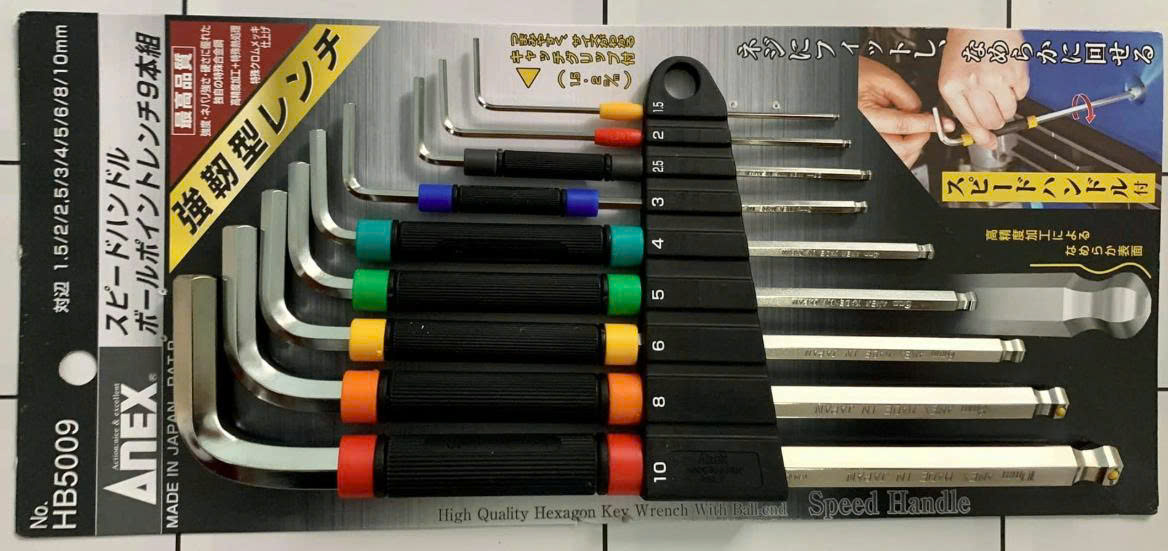 Bộ lục giác đầu bi 9 cái ANEX HB5009