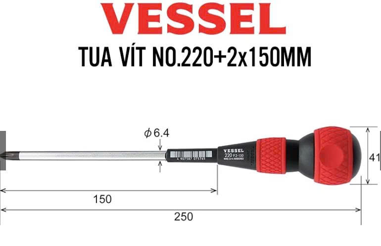Tô vít Vessel No.220(+)2x150