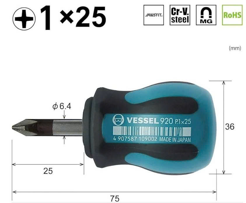Tô vít Vessel No.920+1x25