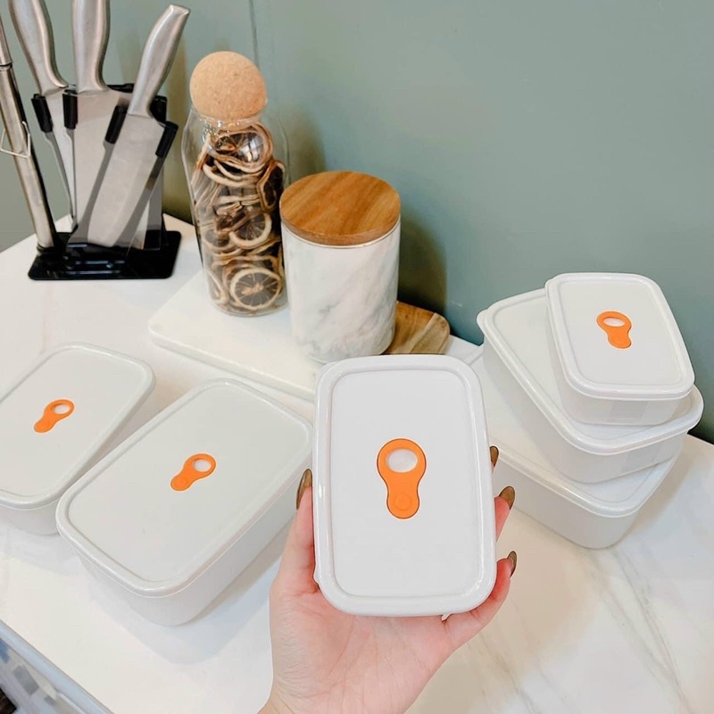Set 3 hộp để tủ lạnh có lỗ thoát khí hàng đẹp