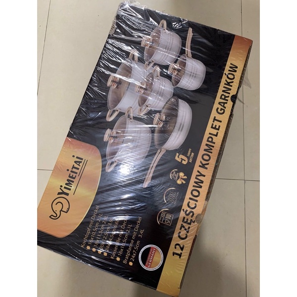 🌟Bảo hành 12 tháng🌟 Bộ nồi inox 6 món bếp từ, 5 đáy, chống dính công nghệ Đức - ENGELBERG [Nội địa Trung]