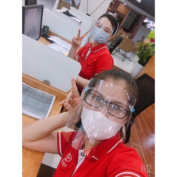 Face Shield Kính Chống Giọt Bắn Bảo Hộ Chống Dịch - CẢ BỘ GỒM KÍNH VÀ GỌNG KÍNH NHƯ HÌNH