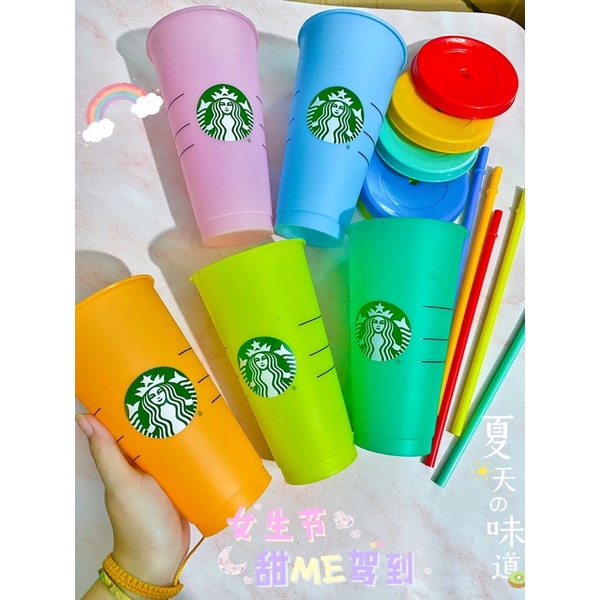 Set 5 ly đổi màu Starbuck siêu hot