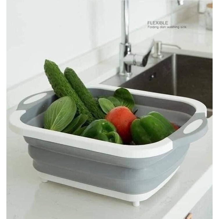 Chậu Kèm Thớt 2in1 Gấp Gọn Siêu Tiện Lợi