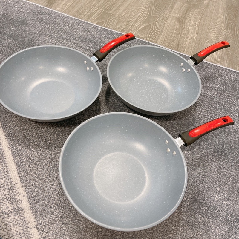 Chảo chống dính vân đá sâu lòng 32cm