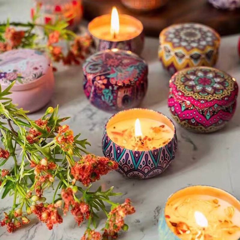 SET 4 hũ NẾN HOA KHÔ, XÔNG PHÒNG, KHỬ MÙI, TRANG TRÍ NHÀ CỬA