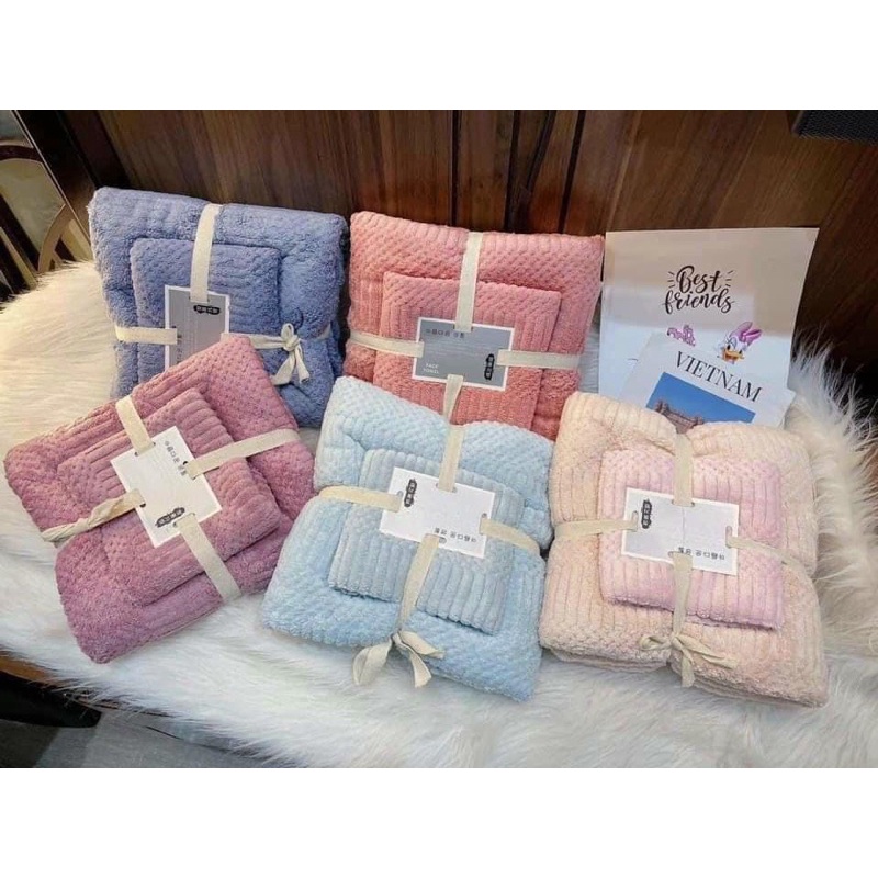 SET 2 KHĂN LÔNG CỪU SIÊU MỊN