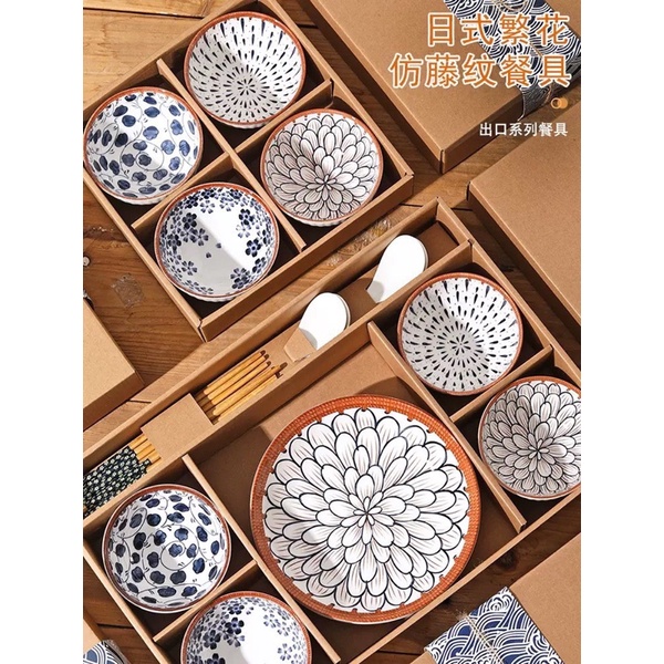 Set Chén Dĩa Kèm Đũa, Thìa Thích Hợp Đễ Tặng Quà