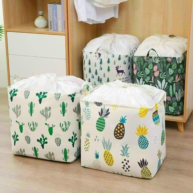 Giỏ đựng quần áo bằng vải 100L,túi đựng chăn màn đa năng,có thể gấp gọn,Xinh xắn,giỏ cất trữ trang trí,decor
