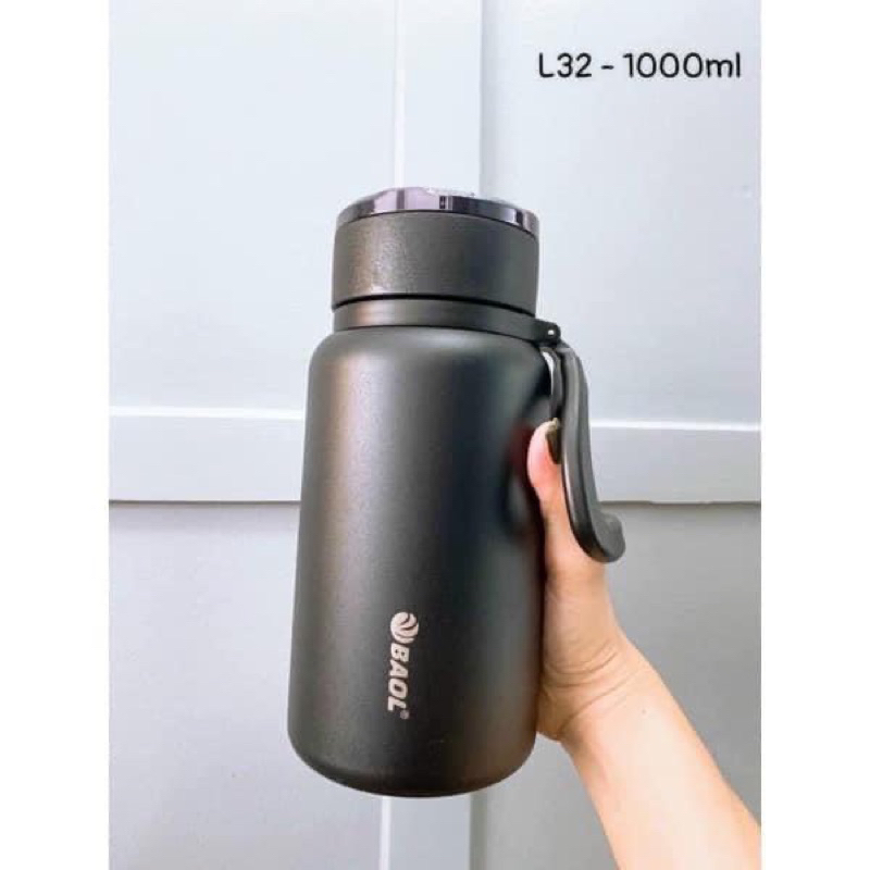 Bình Giữ Nhiệt BAOL Inox 304 Cao Cấp 1000, 1280, 1500ml Nắp TiTan - Hàng Cao Cấp Sang Trọng Giữ Nóng Lạnh Lâu Màu Nhám