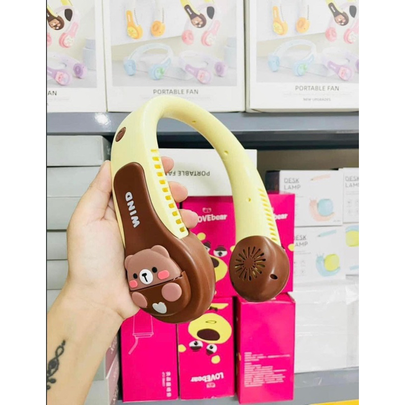 Quạt Đeo Cổ Điều Hoà 3 Chế Độ Làm Mát Hình Thú Loại 1