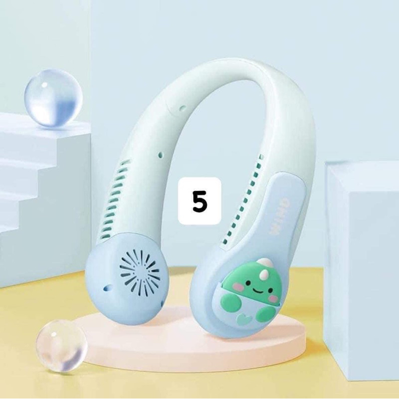 Quạt Đeo Cổ Điều Hoà 3 Chế Độ Làm Mát Hình Thú Loại 1