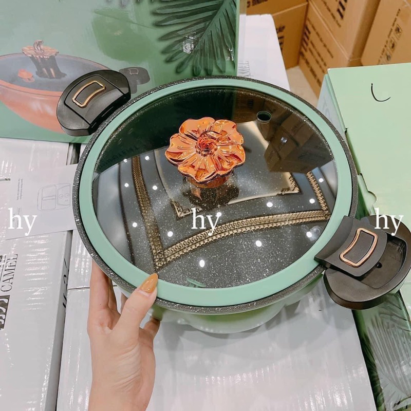 Nồi Áp Suất Quả Bí Ngô Siêu Chống Dính Đa Năng, Hầm Gà, Cháo- Nồi Chiên, Xào Nấu Nướng