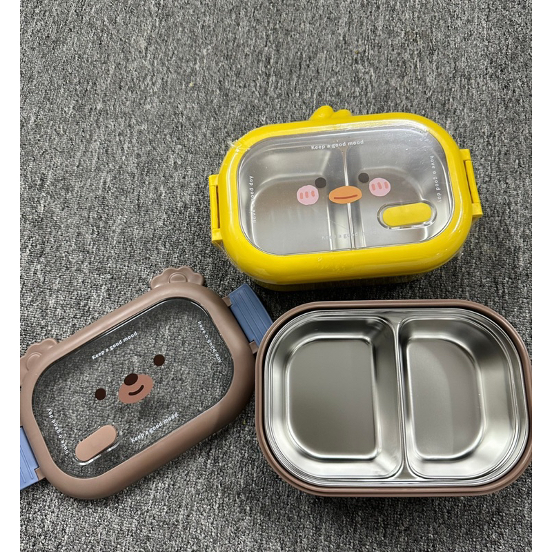 Hộp Cơm Giữ Nhiệt Inox 304 Có Quai Cài 2 Ngăn Tiện Dụng Mang Đi Làm Đi Học