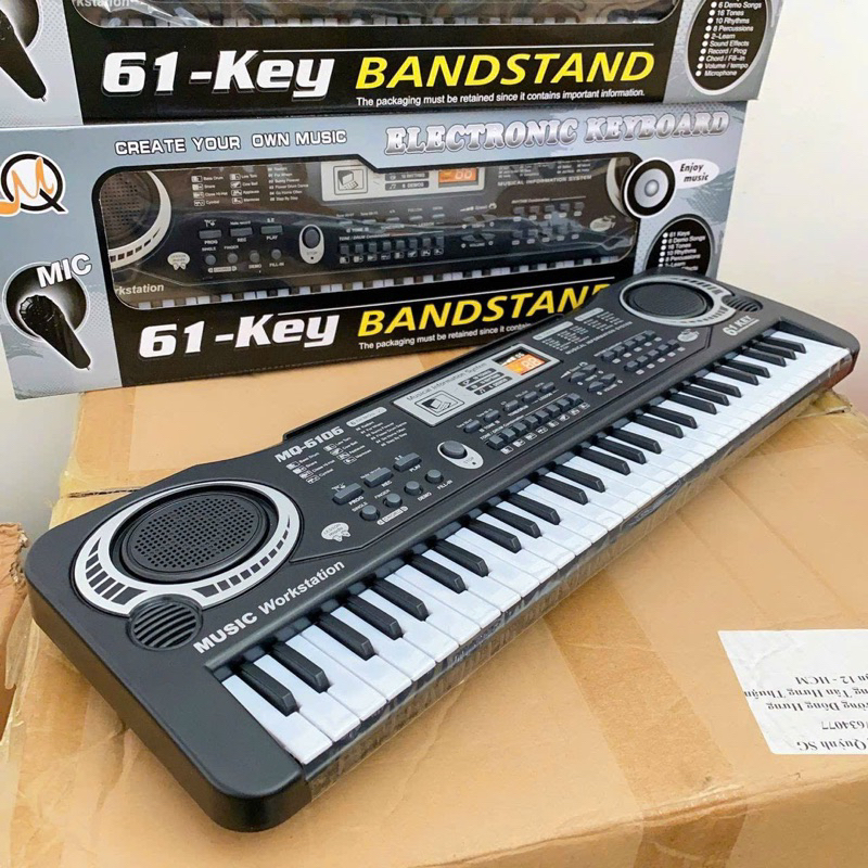 Đàn Piano Đàn Điện Tử 61 Phím Kèm mic Cho Bé Đồ Chơi Âm Nhạc