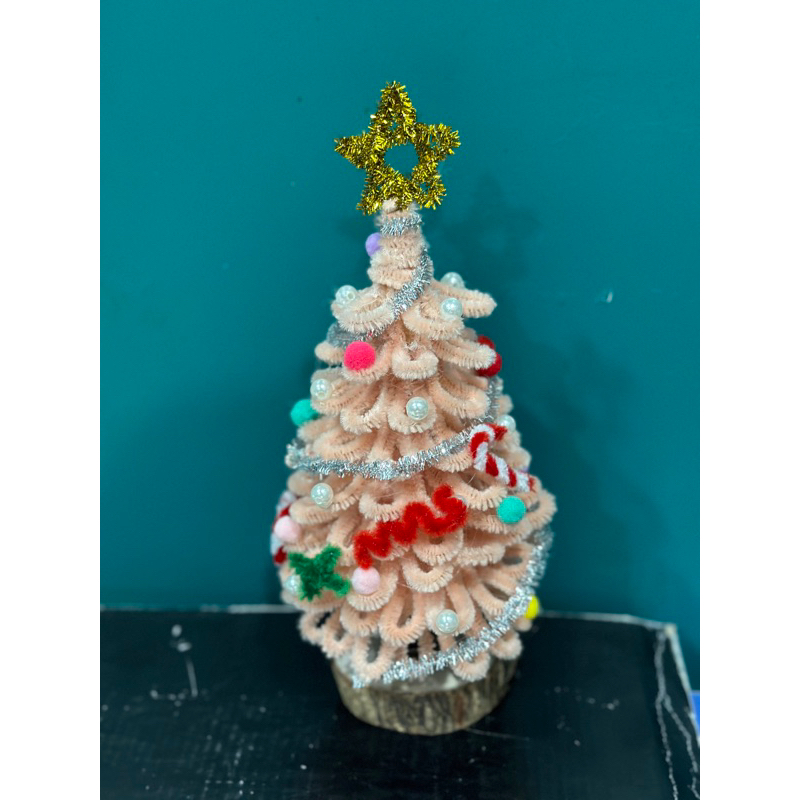 [ Full phụ kiện ] Set Tự Làm Cây Thông Noel Bằng Kẽm Nhung Nhiều Kích Thước Nguyên Liệu Làm Cây Thông Kẽm Nhung