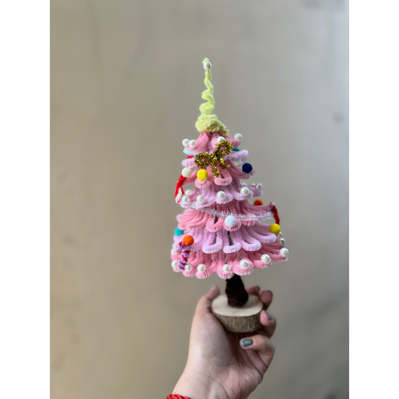 [ Full phụ kiện ] Set Tự Làm Cây Thông Noel Bằng Kẽm Nhung Nhiều Kích Thước Nguyên Liệu Làm Cây Thông Kẽm Nhung