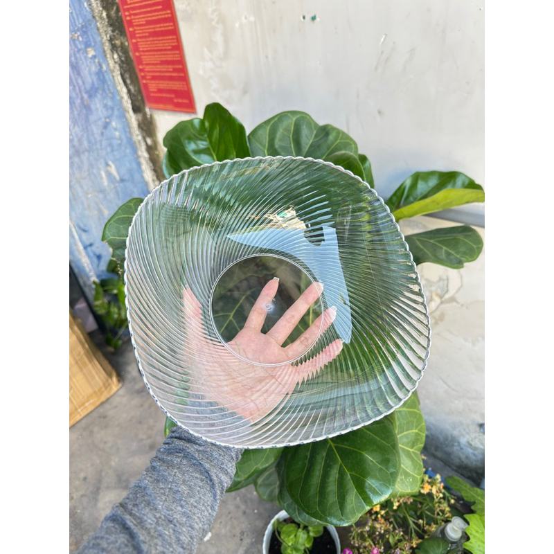 Bát Hoa Quả Vuông Viền Bạc Đĩa Đựng Trái Cây Hoa Quả Đựng Cốc Ly Chén