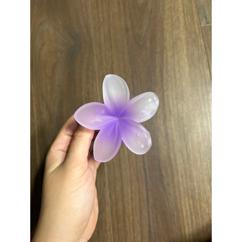 Kẹp Tóc Hoa Sứ 8cm Kẹp Tóc Càng Cua Kẹp Tóc Đi Biển Nhiều Màu Sắc Rực Rỡ Dành Cho Bạn Gái