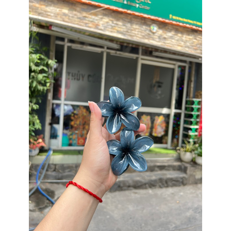 Kẹp Tóc Hoa Sứ 8cm Kẹp Tóc Càng Cua Kẹp Tóc Đi Biển Nhiều Màu Sắc Rực Rỡ Dành Cho Bạn Gái