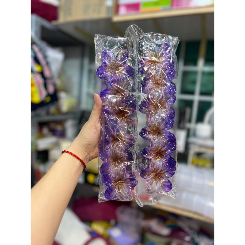 Kẹp Tóc Hoa Sứ 8cm Kẹp Tóc Càng Cua Kẹp Tóc Đi Biển Nhiều Màu Sắc Rực Rỡ Dành Cho Bạn Gái